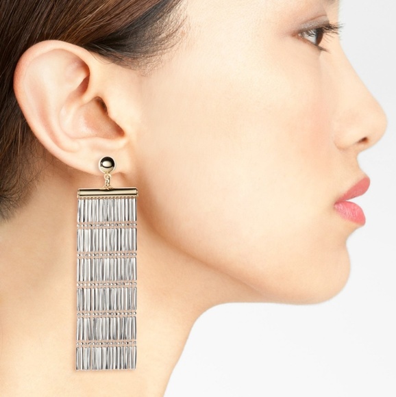 Two Tone Fringe Earrings - Picture 3 of 3